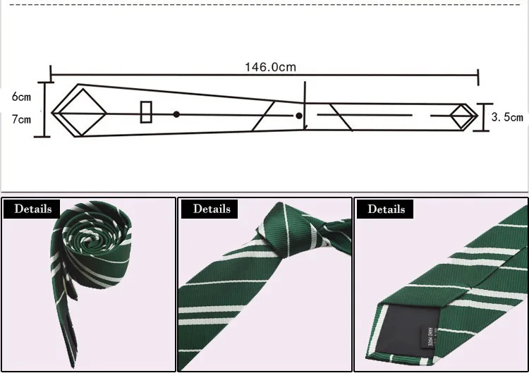 Поттер галстук аксессуары для косплея галстук Гриффиндор Поттер Слизерин Hufflepuff Ravenclaw волшебный Хогвартс Униформа Галстуки Прямая поставка