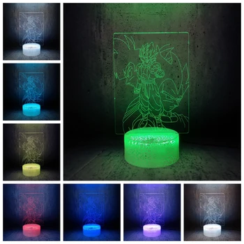 

Vegeta Goku night light Anime 7 dragon ball lamp cartoon led bulb kids lava room decor boys toy child gift