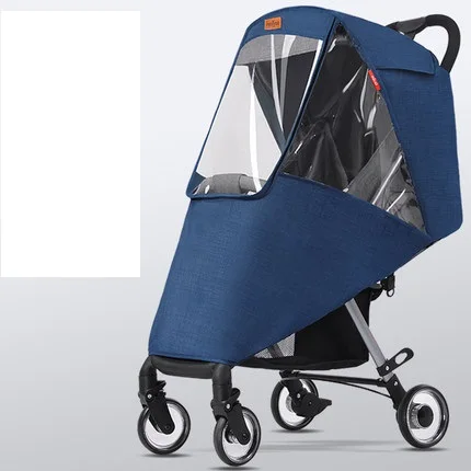 Luxury-blue Детская коляска, защита от дождя, прозрачный дождевик, защита от ветра, защита от воды, сохраняет тепло, чехол для детской коляски - Цвет: Luxury-blue