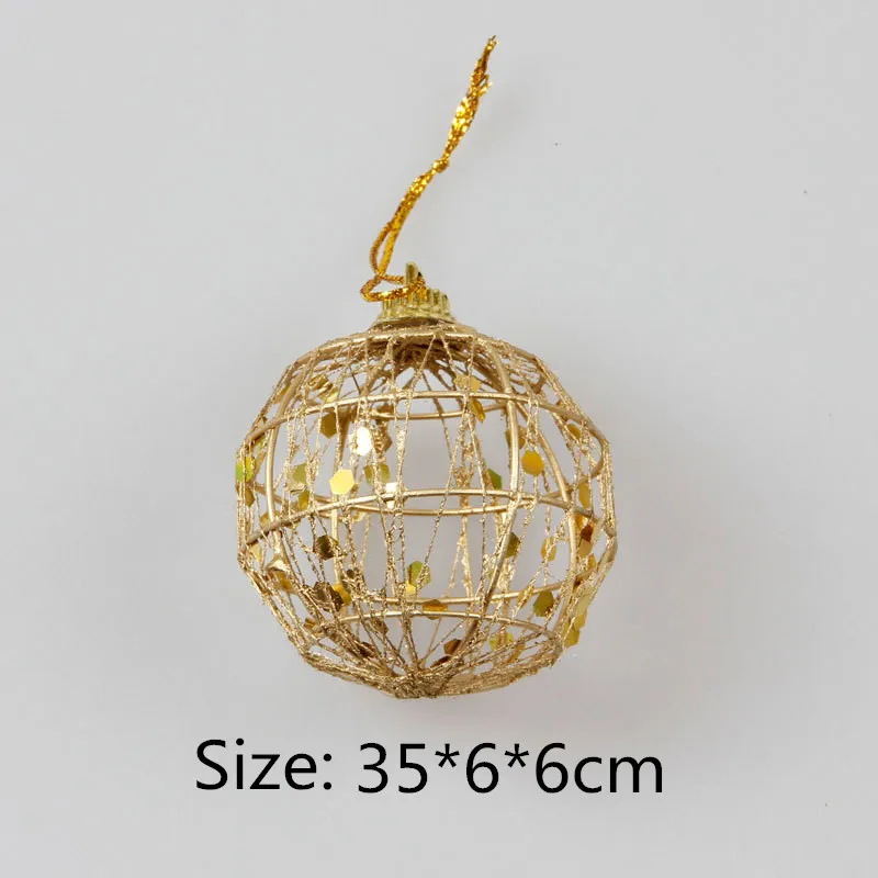 6 шт./компл. елочный шар украшения Xmas Tree, золотистый; большие мячики елочные шары вечерние свадебный Декор шары для украшения кулон с утолщённой меховой опушкой, год