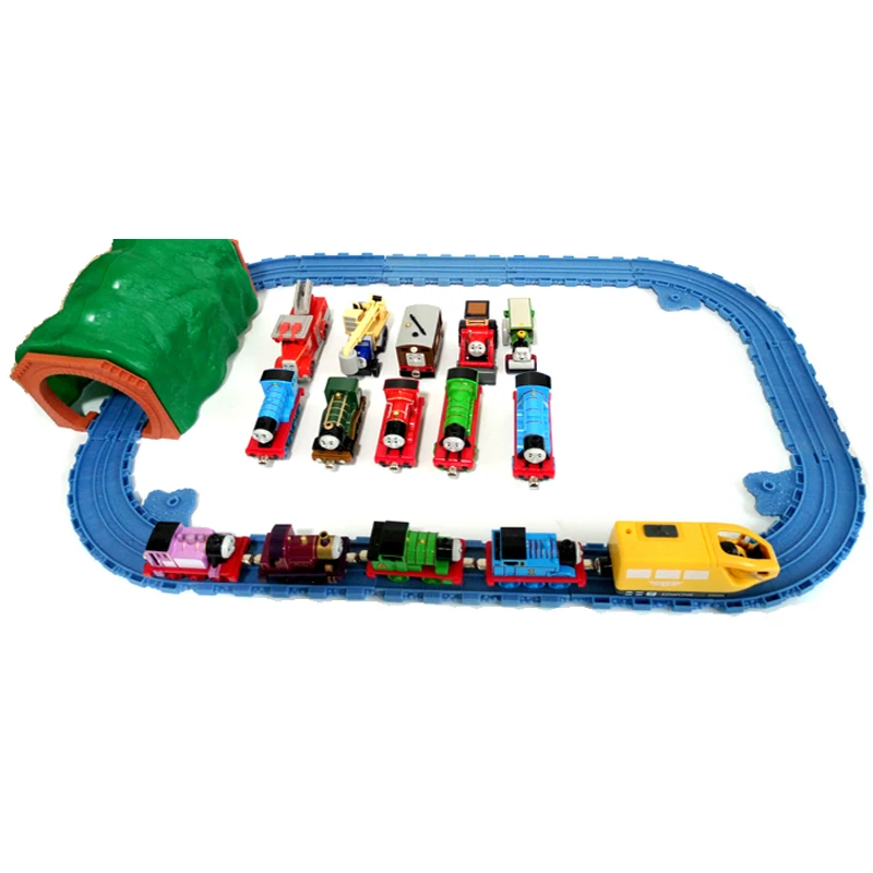 Настоящий Томас и друзья, новая модель поезда, металлическая пластиковая магнитная дорожка, железнодорожный вагон, семейные игры, игрушка для мальчика, рождественский подарок