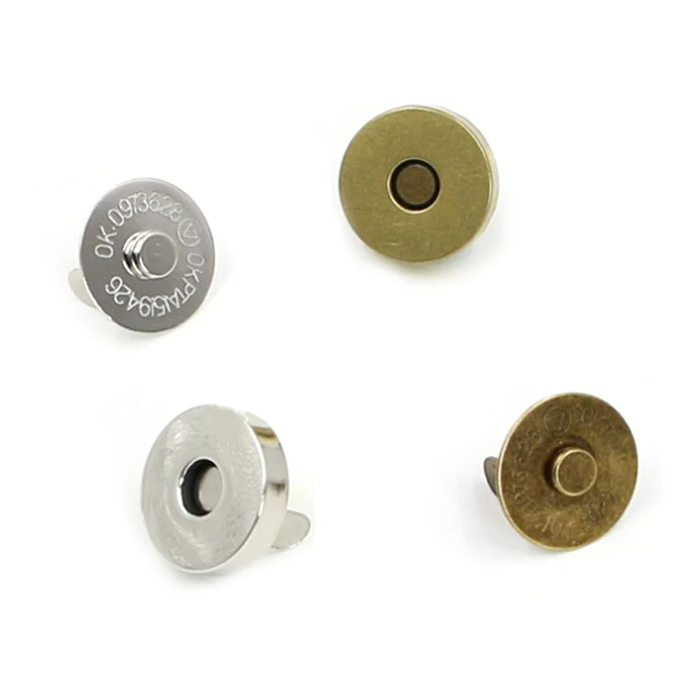 

High Quality 5pcs Magnetic Clasp Purse Snaps Closures 14mm 18mm Metal Round Button Bag Press Stud Button Bag Accessories