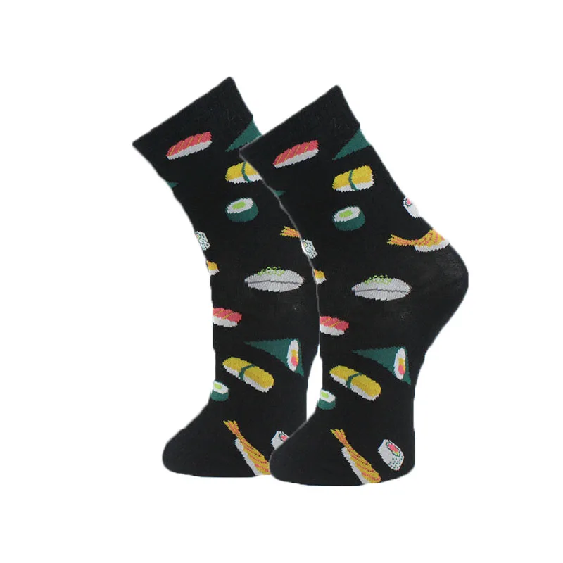 Качественные повседневные уличные забавные чесаные мужские хлопковые носки цветные милые носки с изображением животных, носки в стиле хип-хоп Calcetines Hombre Sox - Цвет: 3
