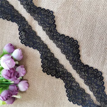 

S1512*4CM underwear Nylon Spandex stretch Narrow lace trimmings small edging narrow black