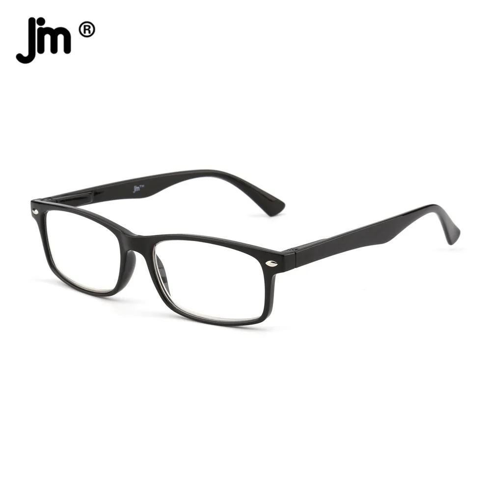 JM Spring Hinge Square Reading Glasses for Women Men LH028Women's
