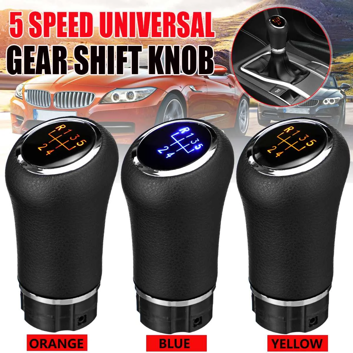 Универсальная 5-ступенчатая ручная ручка переключения передач со светодиодный