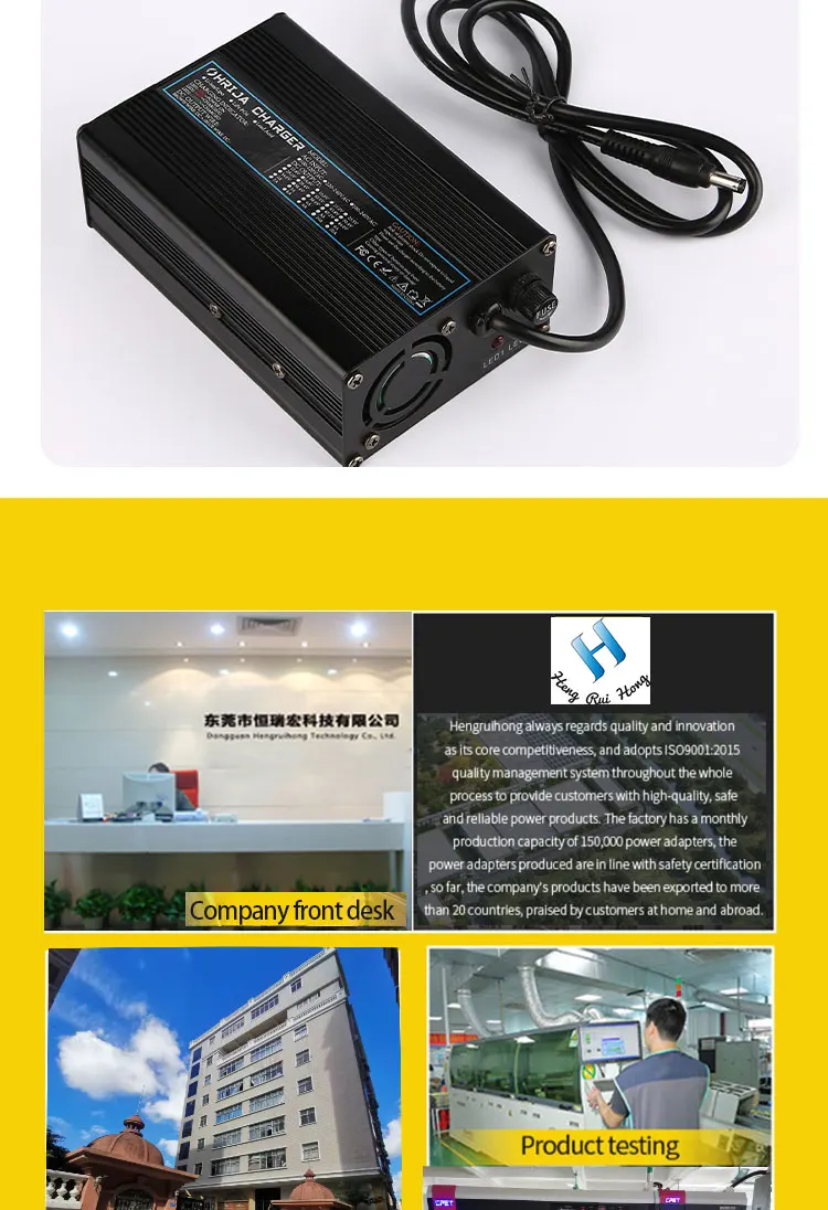 29.4V 10A Charger Smart Aluminum Case Is Suitable For 7S 25.9V  Outdoor Lithium Ion Battery Car Balance Car Safe And Stable