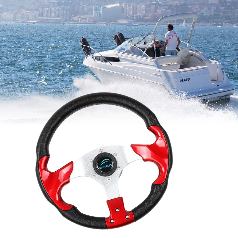 

320 mm Boat Steering Wheel Non-directional 3 Spoke Steering Wheel 3/4" Tapered Shaft For Vessels Yacht Boat Accessories Marine