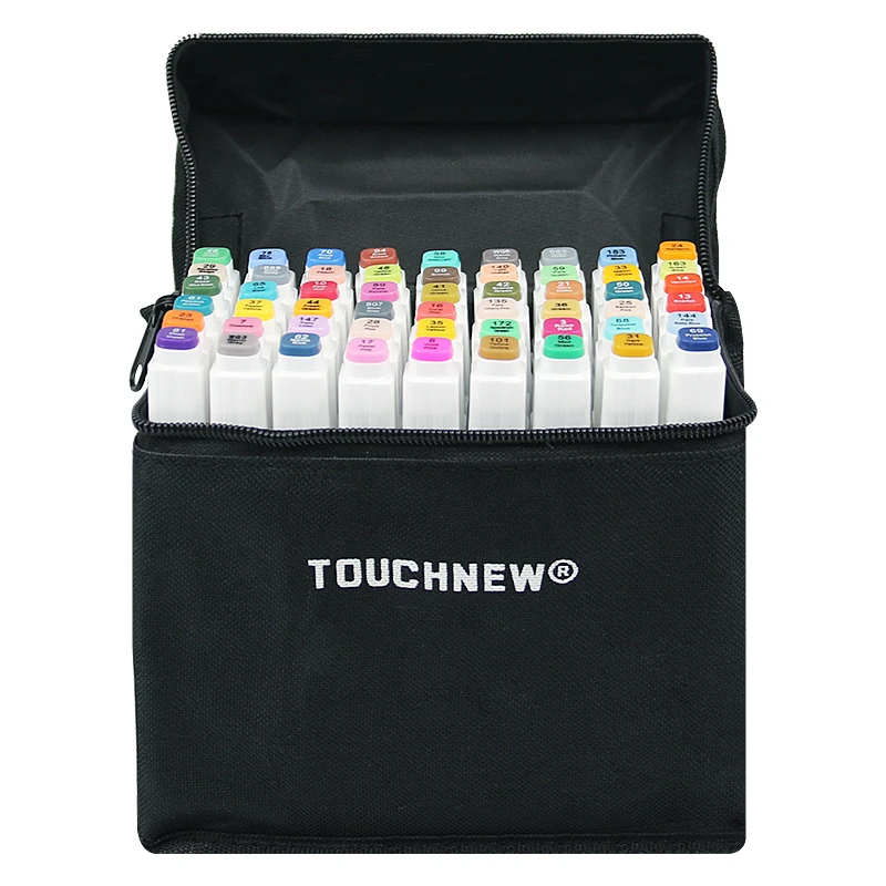 Touchfive 12-168 Colors Drawing Sketch Markers Set Oily Alcohol Based Art Marker Pen For Coloring Manga Student Artist Supplies