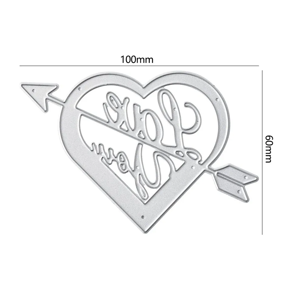 Naifumodo подвеска в форме сердца стрелы металлические режущие штампы для изготовления карт Скрапбукинг тиснение порезы трафарет ремесло новые штампов