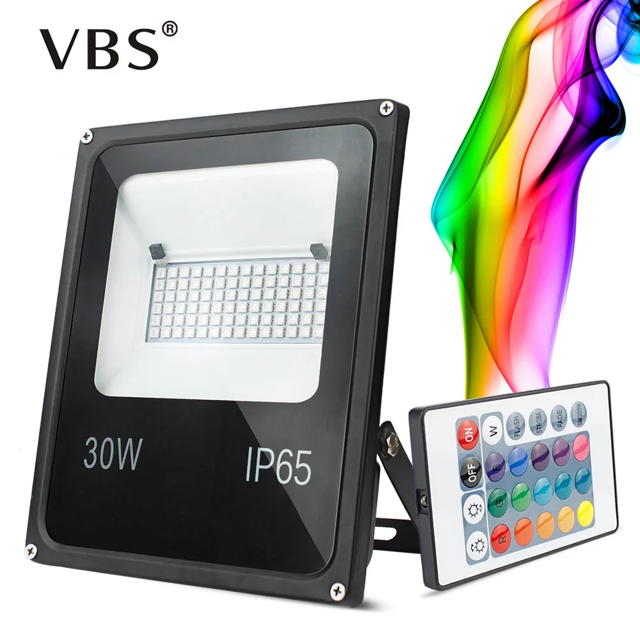 

AC220V RGB 20W 30W 50W LED Flood Light led light outdoor spotlight foco projecteur led exterieur With Remote Control Dimming