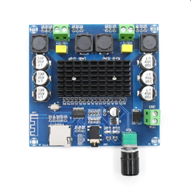XH-A105 2x100 Вт Bluetooth 5,0 цифровой усилитель плата TDA7498 стерео аудио усилитель модуль Поддержка TF карты AUX