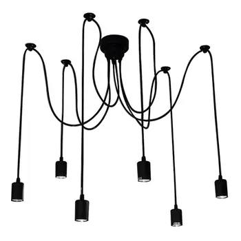 

6 Lights Antique Edison Ajustable DIY Ceiling Spider Lamp Light E27 Retro Industrial Chandelier