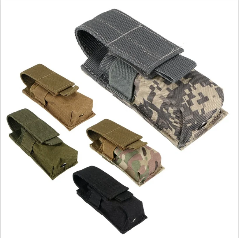 Тактический Molle светильник-кобура с одним пистолетом патроны подсумок фонарь чехол страйкбол EDC инструмент нож светильник