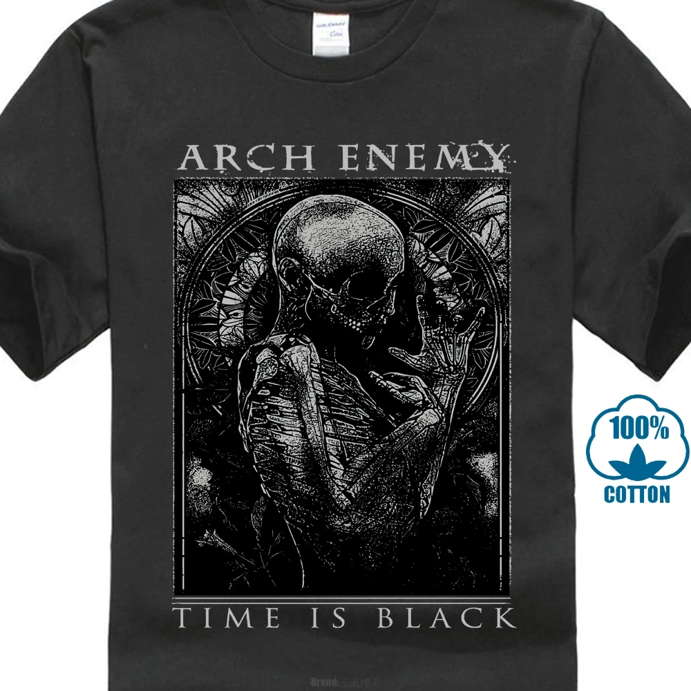 Arch Enemy Time Is черная футболка S M L XL XXL официальная металлическая новая|Футболки| |