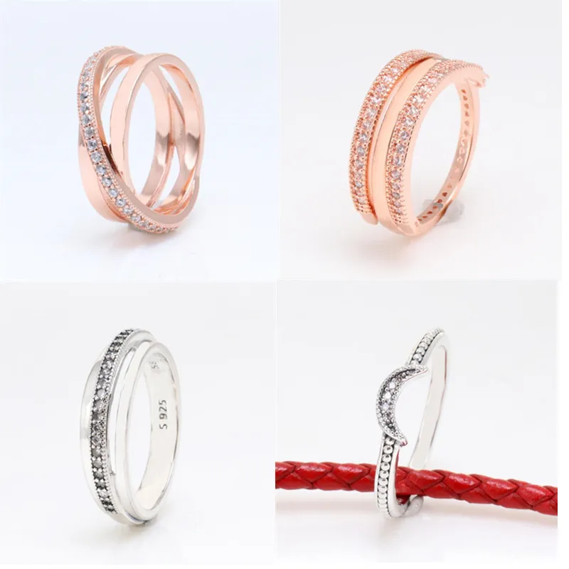 Женское кольцо pandora из серебра 925 пробы с двусторонним сердцем и кристаллом |