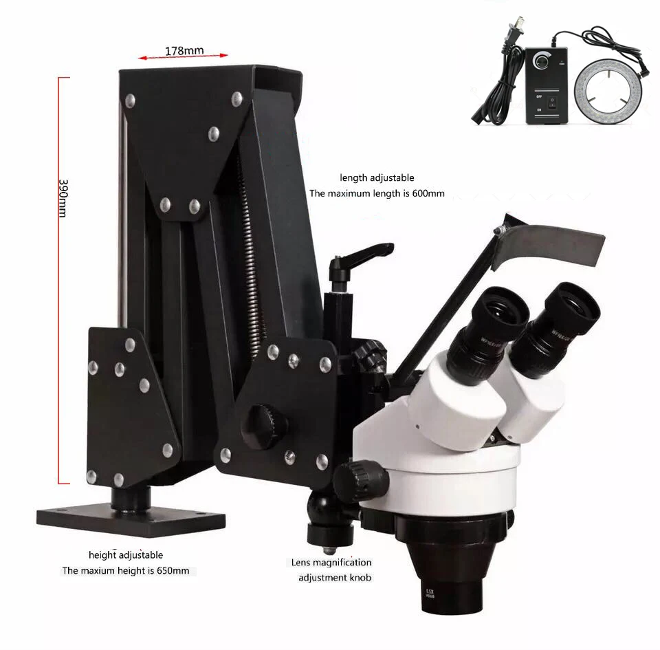 Ювелирные оптические приборы супер прозрачный микроскоп с подставка для лупы Алмазная установка микроскоп с светодиодный источник света