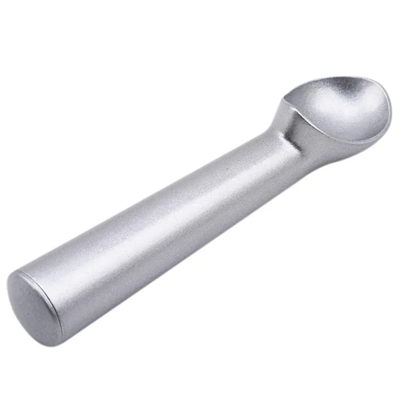 silver Ложка для мороженого, антифриз, антипригарная, самоплавящаяся, ложка для мороженого, ручка, ложка для мороженного, ложка для мороженого, ложка для копания, шарик - Цвет: silver