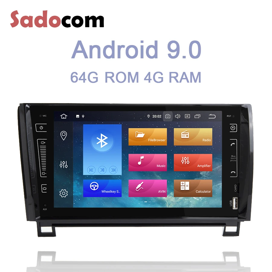 Flash Deal 9" DSP IPS 2 Din Android 9.0 Car DVD player 8 Core 64GB ROM 4GB RAM DSP Bluetooth GDS For Toyota Sequoia 2007 2008 2009 -2015 2