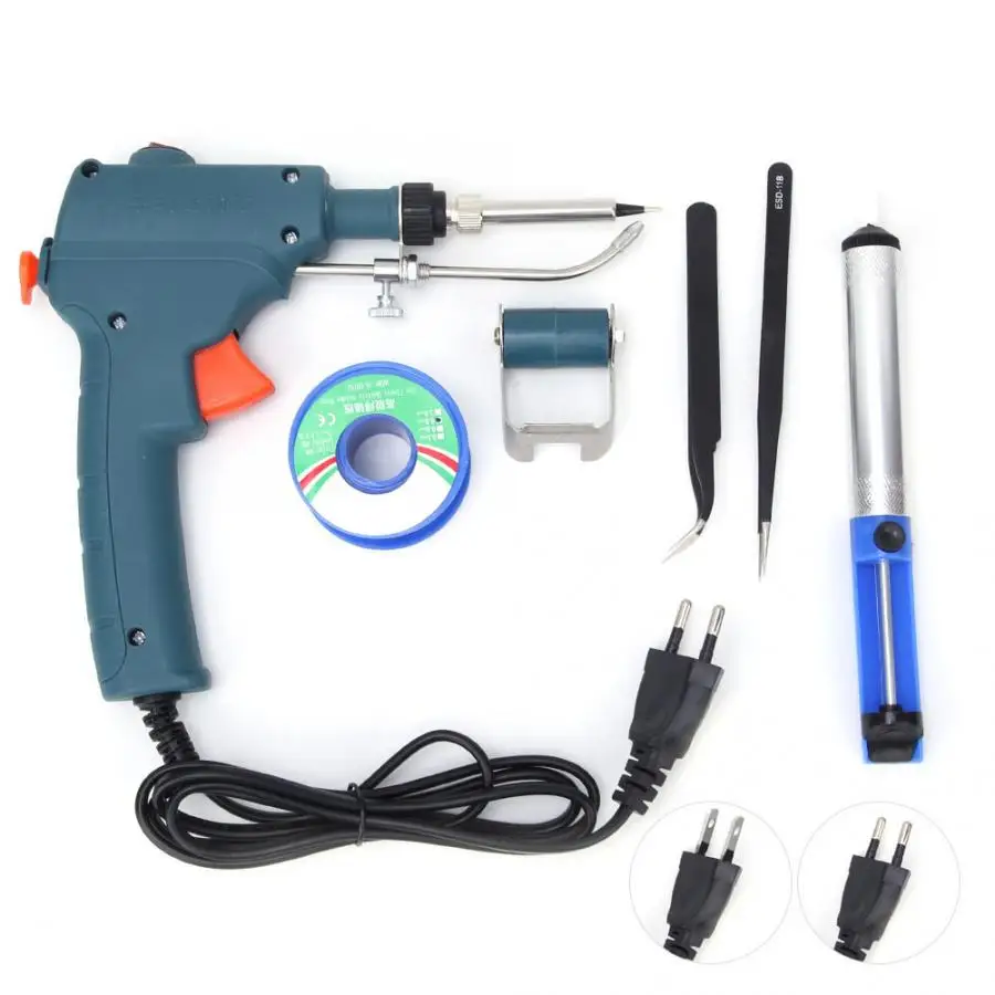 80W Hand-held Internal Heating Soldering Iron Automatic Send Tin Gun Welding Repair Tool US/EU Plug | Инструменты