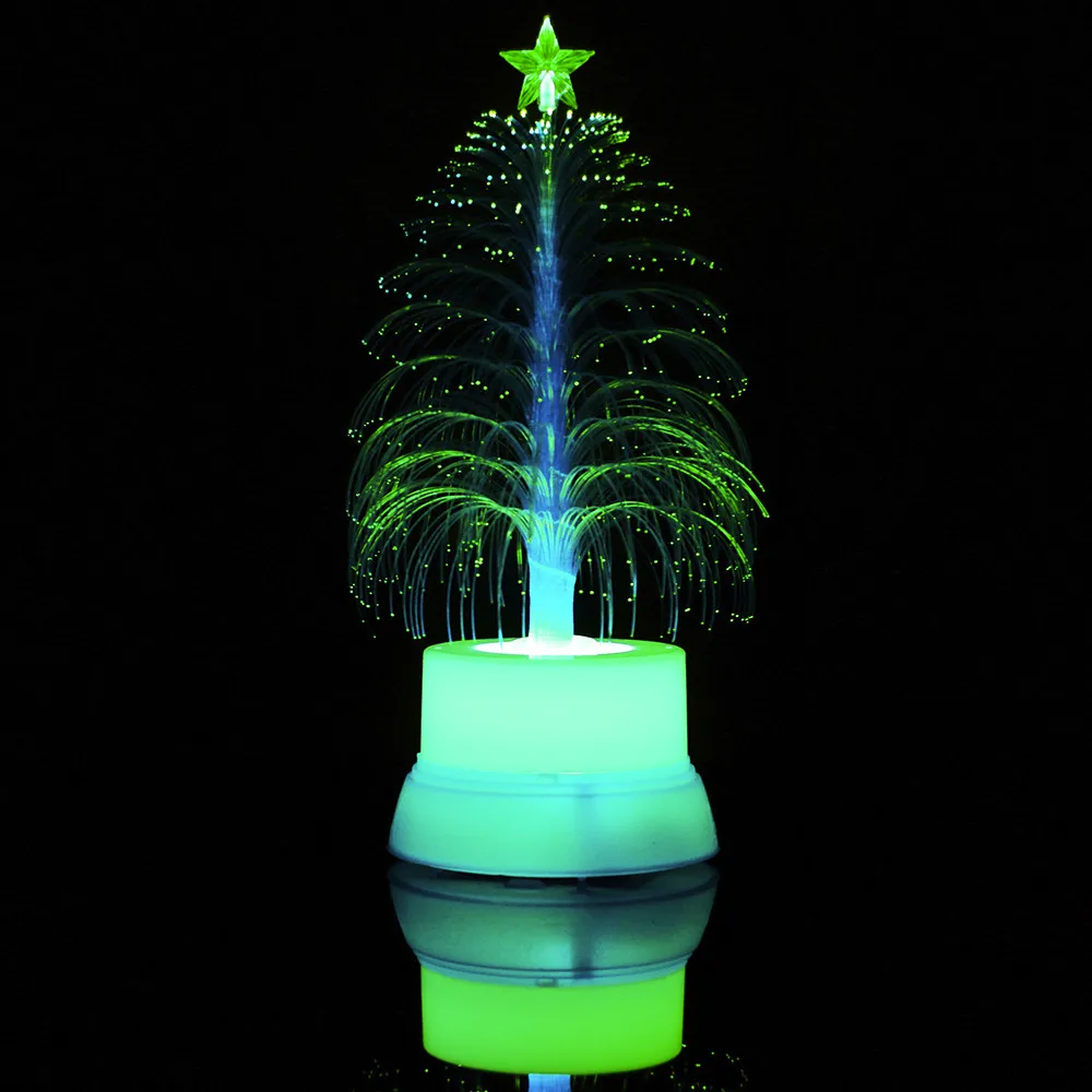 Merry Christmas LED Color Changing Mini Xmas Tree Home Table Party Decor Charm Flash christmas tree #3b05 (6)