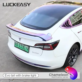 

LUCKEASY Exterior modification Accessories Trunk Spoiler Wing for Tesla Model3 2017-2020 starry sky chameleon series