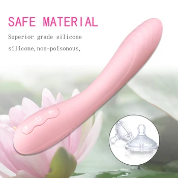 Heating Vibrator Av Wand Massager 10 Modes Waterproof Soft Dildo Vibrator G Spot Clitoris Stimulator Adult Sex Toys for Woman 5