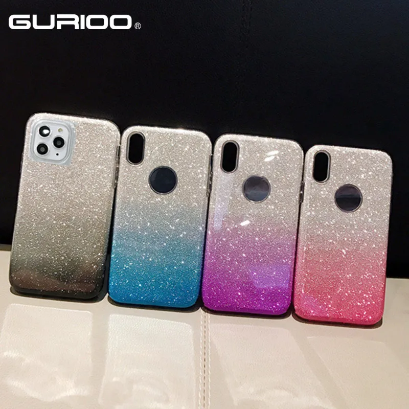 Градиентный блестящий чехол для iPhone 11 Pro Max 5 5S SE прозрачный из ТПУ 6 6S 7 8 Plus X XS XR |