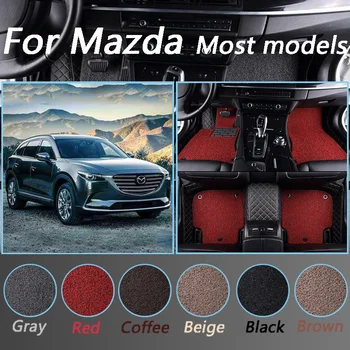 

Leather Car Floor Mats For Wire Car All Models mazda 3 5 6 CX-5 CX-7 MX-5 CX-9 Mazda Custom Made Floor Mats
