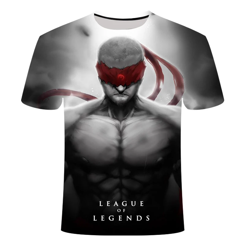Esports игровая Лига Легенд yasuo leesin Thresh 3D печать футболка мужская детская футболка большой размер 6XL игра команда рубашка