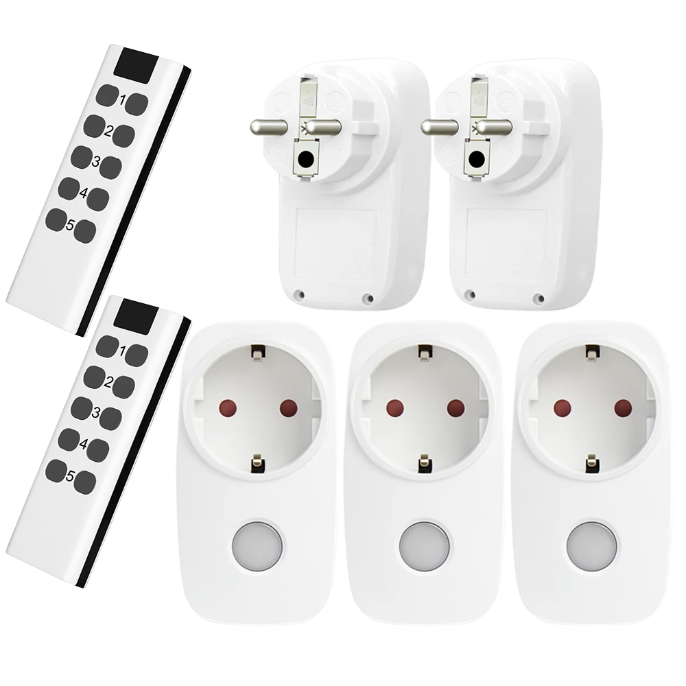 MSLE Universal Smart Home Socket Wireless 433Mhz RF Remote Control Outlet Compatible Broadlink RM4 Pro For Smart Home Automation