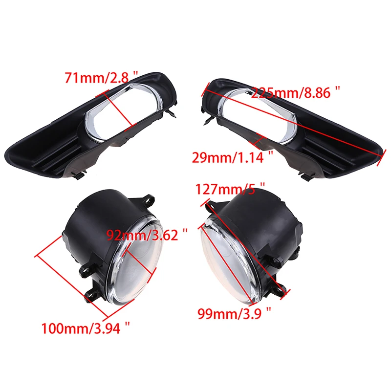 1 комплект передний бампер автомобиля решетка противотуманная фара дальнего