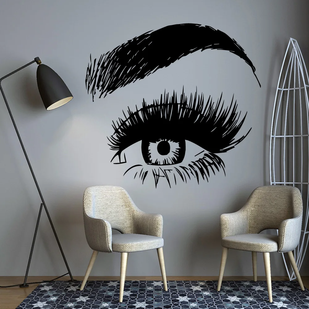 

Beauty Eye Wall Sticker Vinyl Decor For Bed Room Living Room Beauty Salon Decoration Eyes Wallsticker Decal Murals