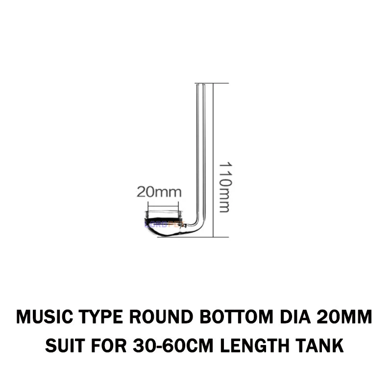 20mm round VIV ADA Тип Музыка Стиль Стекло Co2 диффузор круглое плоское дно 20-50 мм Диаметр Ada качественный распылитель для емкость для аквариумных растений - Цвет: 20mm round