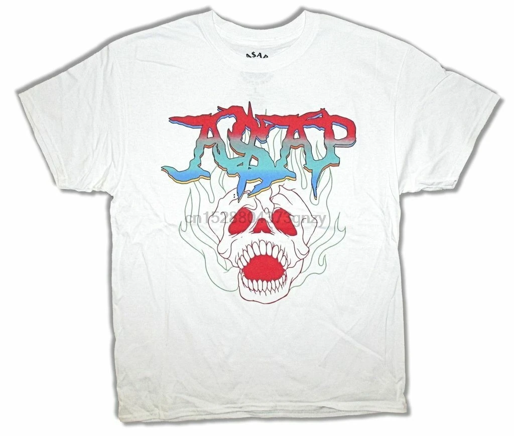 ASAP Worldwide Skull White T Shirt New 