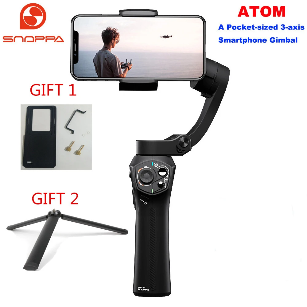 

Snoppa Atom 3-Axis Foldable Pocket-Sized Handheld Gimbal Stabilizer for iPhone Smartphone GoPro & Wireless Charging PK Smooth 4