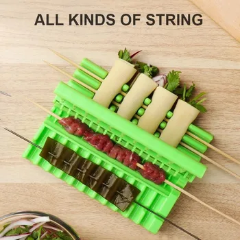 

Manual Sign Meat Wearer Vegetables Food String Grill Multi Skewers Kebab Maker Barbecue Stringer Outdoor BBQ Lazy Gadget