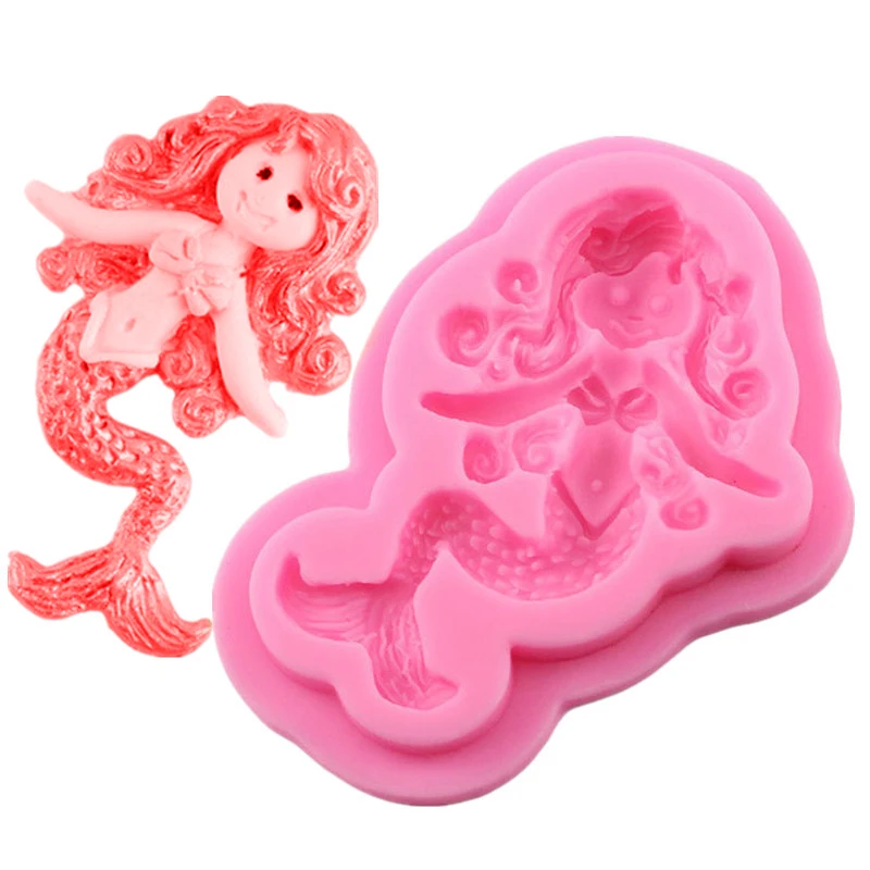 

Sexy Mermaid Ocean Silicone Mold Making Cake Decorating Chocolate Pastry Fondant Keychain Epoxy Mold