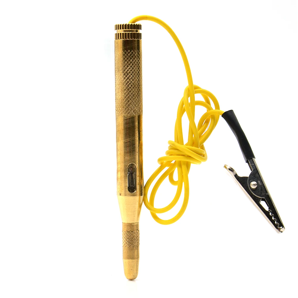 1pcs Car Circuit Tester Probe Light System 6V-24V Test Probe Lamp Auto Light Lamp Voltage Test Pen Detector Copper car light tester circuit detector probe pen tester voltage test pen circuit tester