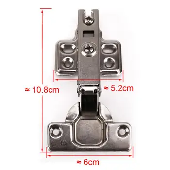 

5pcs Soft Close Full Overlay Cupboard Cabinet Hydraulic Door Hinges Closing Easy To Install, Easy To Adjust, Beautiful Appearanc