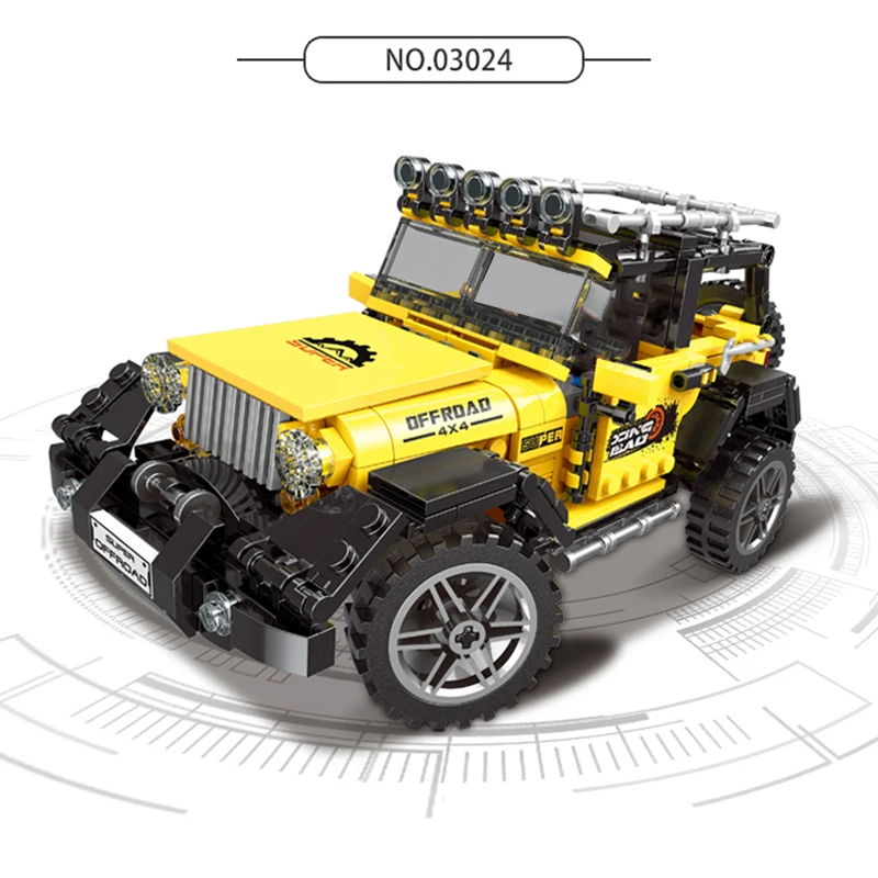 XingBao-03024-03025-03026-03027-TECHNIC-Car-Series-Off-Road-Adventure-Truck-Set-Building-Blocks-DIY (1)