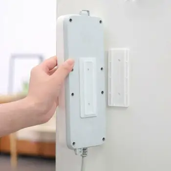 

UK Self Adhesive Power Strip Holder Fixator Wall-Mounted Socket Cable Fixer Rack