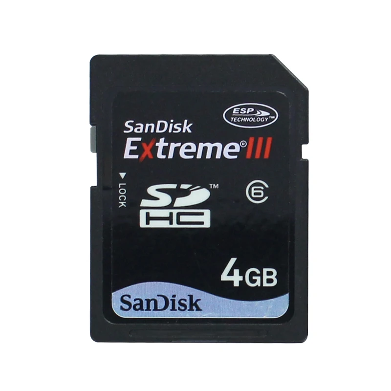 Sandisk 4GB Extreme III SDHC Memory Card in Retail Packaging