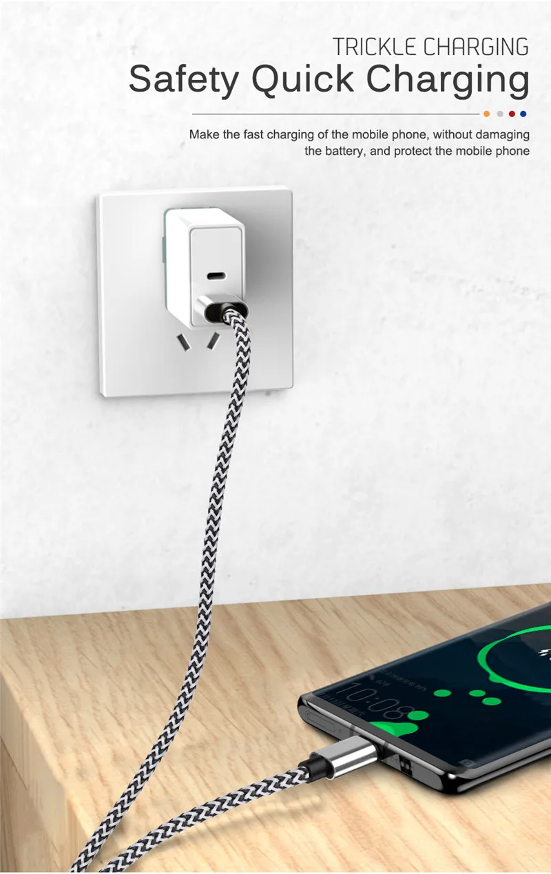 1 м 2 м 3 м микро USB кабель для быстрой зарядки для huawei Xiaomi Redmi Android мобильный телефон Дата-кабель для samsung S7 провод шнур