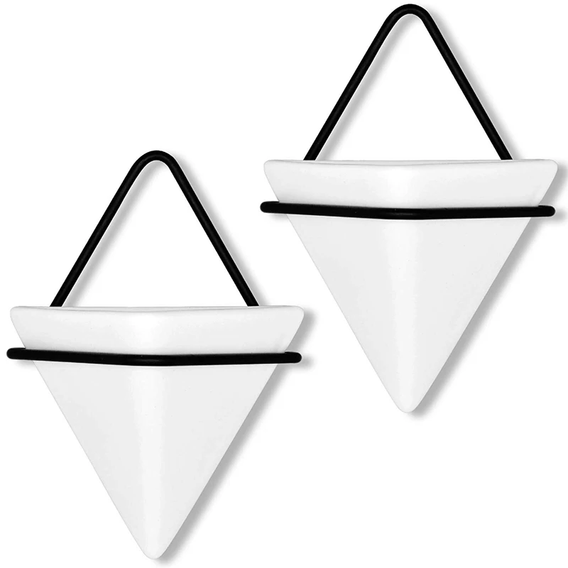 Товары для дома современные подвесные кашпо горшки(2-Pack), небольшие декоративные настенные кашпо для декоративный кактус и подвесных растений, Wa