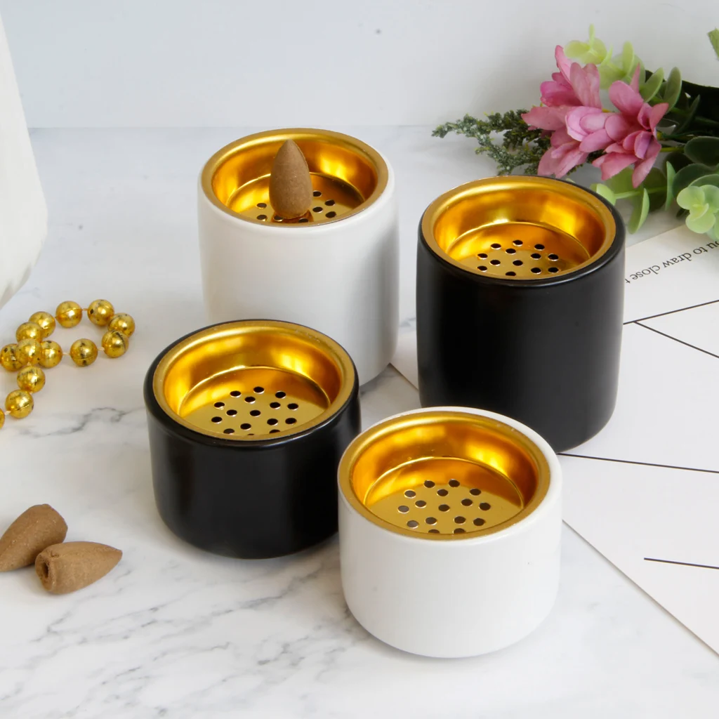 Multiple Application Incense Burner White/Black Censer Home Decor Desktop Ornament Nordic Style Desktop Censer