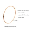 2mm Stainless Steel Single Thin Wire Circle Round Bangle Bracelet Women Simple Classic Jewelry Gold Silver Color 55cm 60cm 65cm 6