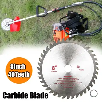 

8 Inch 40T Hard Steel Circular Sawing Wood Cutting Round Discs Cutter Grass Garden Mower Trimmer Tool For Grinder Cutter