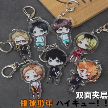 

Anime Haikyu!! Hinata Shoyo Tsukishima Kei Kageyama Tobio Cosplay Acrylic Keychain Figure Model Pendant Keyring Xmas Gift