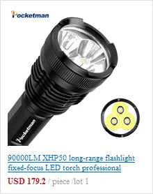 Самый мощный XHP90 светодиодный светильник-вспышка XLamp с 26650 аккумулятором ZoomTorch XHP70.2 перезаряжаемый Тактический светильник для охоты